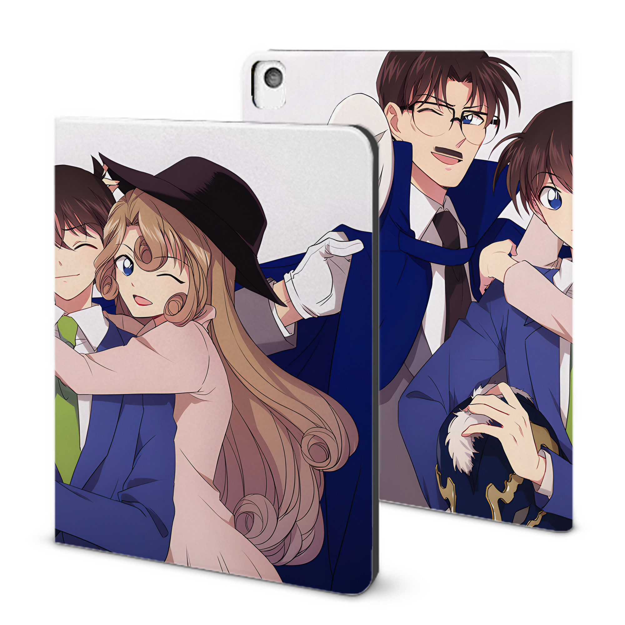 （画像用） 名探偵コナン Detective Conan IPadケース ペンホルダー付き ブックスタイルデザイン